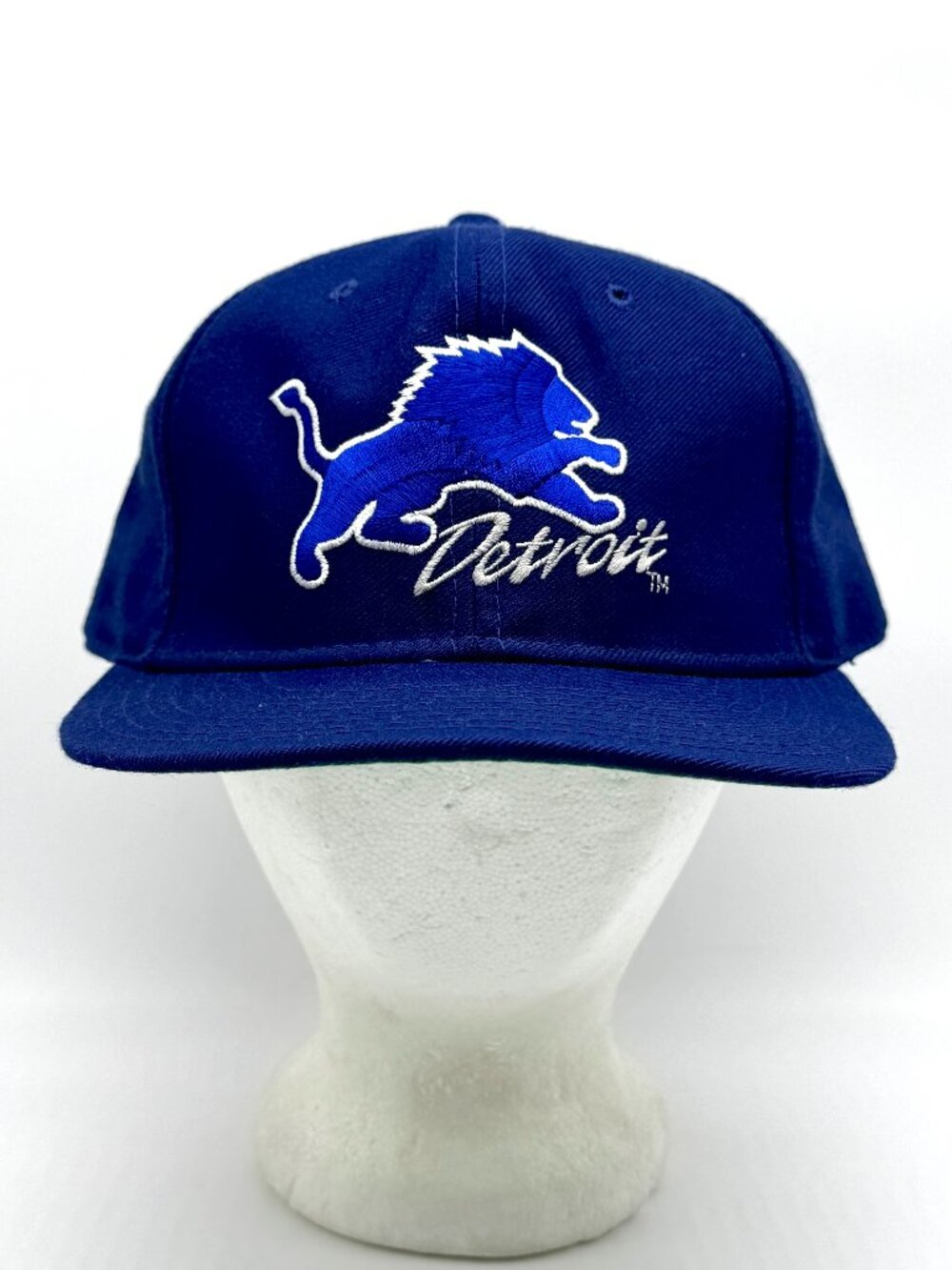 Vintage Detroit Lions Script Sports New Era Pro Model Fitted Hat Sz 7 5/8 NFL